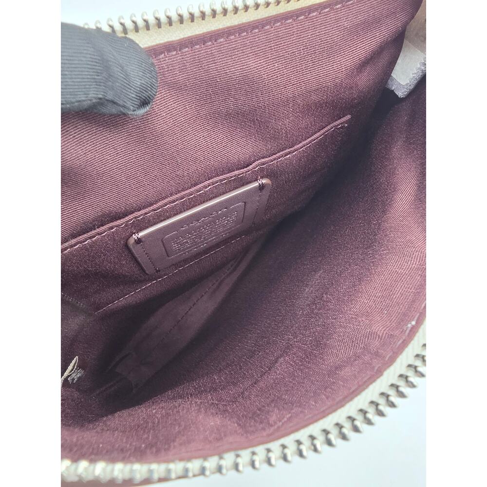 Coach Mini Rowan File Bag Crossbody Purse in Chalk White Lavender - Picture 14 of 16